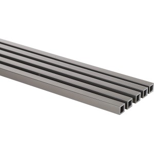 5 barres carrées en aluminium, longueur 2000 mm, pour escaliers et rampes.