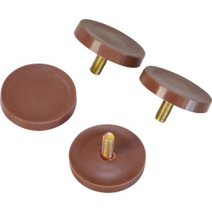 Embouts pour table de jardin Canston, pièces de rechange marron avec filetage.