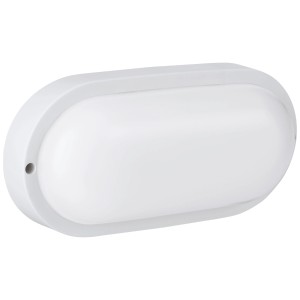 Lampada da parete a LED Eglo Boschetto-E bianca ovale per cantina e esterni, 1300 lumen.