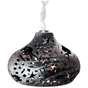 Catena luminosa solare a LED Schönenberger Surya, bianco caldo, 10 pezzi, con ritagli decorativi.