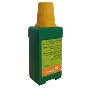 Fertilizzante liquido per piante da interno Luwasa, 500 ml, in contenitore verde con tappo giallo.