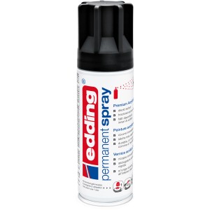 Edding 5200 Spray permanente Nero intenso satinato, bomboletta con tappo nero.