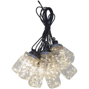 Guirlande lumineuse Star Trading Circus Bottle, blanc chaud, 10 LED dans des bouteilles en verre, pour extérieur.
