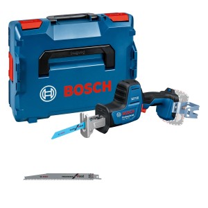 Seghetto alternativo a batteria Bosch Professional GSA 18V-24 in valigetta con lama.