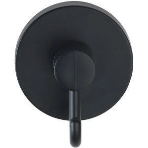 Wenko Ganci portasciugamani Vacuum-Loc, set da 2, nero. Ganci a muro per riporre gli asciugamani in bagno.