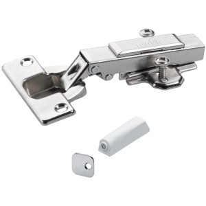 Set cerniere con funzione push-to-open, nichelato, per ferramenta per mobili.