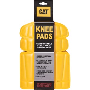 Ginocchiere gialle Cat per abbigliamento da lavoro, design ergonomico per una protezione ottimale.