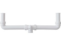 Ablaufverbindung für Doppelspüle Weiss 47,8 mm (G 1 1/2)