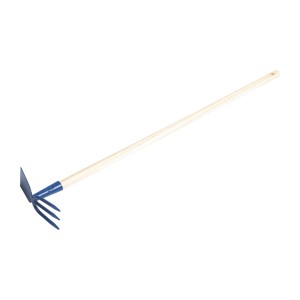 Double binette de jardin LUX avec manche en bois (85 cm) pour le travail du sol et le désherbage.