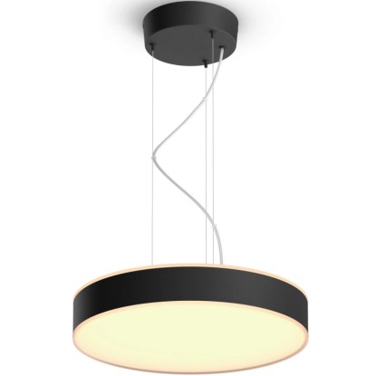 Philips Hue LED-Pendelleuchte Enrave White Ambiance Schwarz 3'300 lm / Ø 43 mm