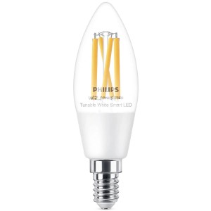 Lampadina LED Smart Philips, 40W, E14, a candela, filamento, chiara