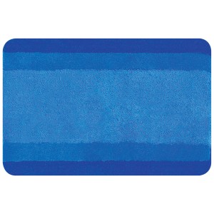 Tappeto bagno Spirella Balance, blu, 70x120 cm, poliestere. Tappeto da bagno con sfumatura di colore.