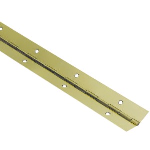 Cerniera a barra Hettich, 600mm, acciaio ottonato, per mobili e ante.