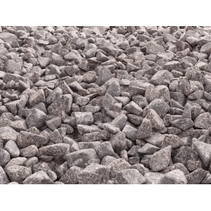 Pierre concassée rouge (porphyre quartzique), 30-60 mm, comme gravier décoratif pour jardin & parterres.