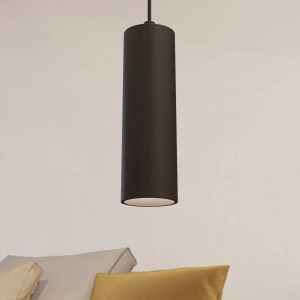 Lampada a sospensione nera EGLO EASYT, 1 luce, attacco GU10, design minimalista.