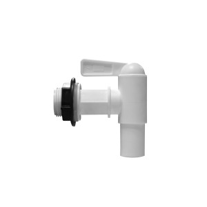Rubinetto bianco per serbatoio acqua piovana 19,1 mm (3/4) per accessori serbatoi e rubinetti.