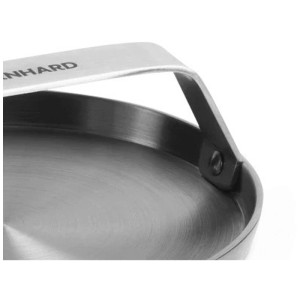 Pressa per hamburger Burnhard, acciaio inox, Ø 14 cm, dettaglio dell'impugnatura.