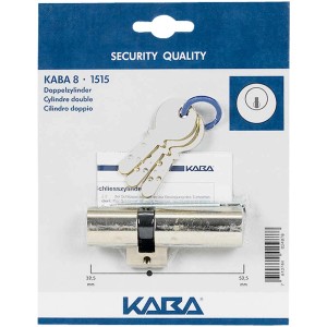 Cilindro doppio Kaba 8/1515 con 3 chiavi per porte d'ingresso.