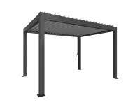 Biohort Pergola dunkelgrau/silber-metallic 4 x 3 m
