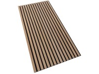 Denpanels Akustikpaneel MDF Walnuss Natur Schwarz 120 x 60 cm