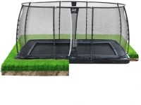 Exit Trampolin Dynamic ebenerdig Sicherheitsnetz Schwarz 244 x 427 cm
