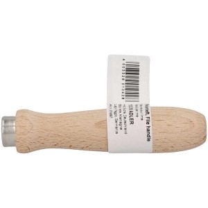 Manche en bois pour lime, 12 cm. Hêtre avec fixation métallique pour une prise sûre.