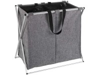 Wenko Wäschesammler Duo Grau meliert 120 l
