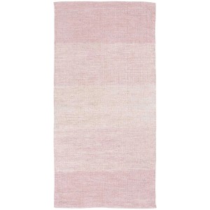 Tappeto tessuto a mano Opland in rosa antico, 60x120 cm, in cotone. Tappeto runner per soggiorno e camere da letto.