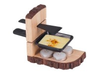 Single-Raclette-Set Wood mit Rechaudkerzen 7-tlg.