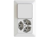 Unterputz-Kombi-Druckschalter Priamos Schema 3 IP20 / 3 x Typ13 / Gr. 2 x 1