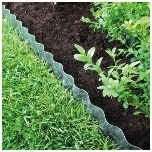 Bordure de pelouse Bellissa Wave, 500x14 cm, galvanisée, pour bordures de pelouse et de parterre.