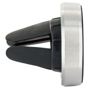 Support magnétique pour smartphone de voiture Schwaiger, argent/noir, pour grille d'aération.