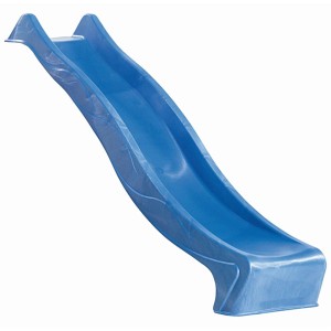 Toboggan bleu Karibu Wave Action, longueur 2,3 m, pour tours de jeux avec hauteur de plateforme de 125 cm.