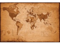Deco Panel World Map Antik 60 x 90 cm