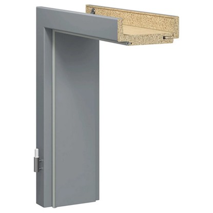 GetaDoor Türzarge Brillant Soft Mineralgrau 201,5 x 85 x 10 cm DIN Links