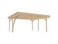 Weka Doppelcarport 616 A mit Rundbogen / 500 x 500 cm