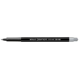 Pennarello Fibralo Metallic Caran d'Ache, penna color argento per marcature creative.