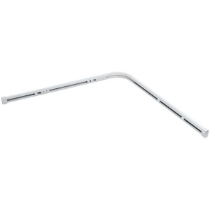 Rail de rideau de douche Diaqua Special angle, 90x90 cm, en aluminium, pour rideaux de douche sans anneaux.