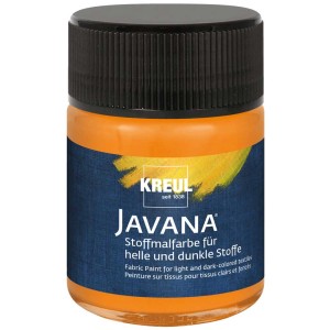 Kreul Javana Stoffmalfarbe Orange, 50ml. Stofffarbe für helle und dunkle Textilien.