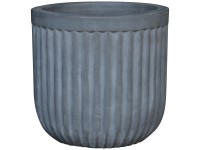 Pflanztopf Terrakotta Greige-Hellgrau Strukturiert Ø 21 cm / Höhe 20 cm