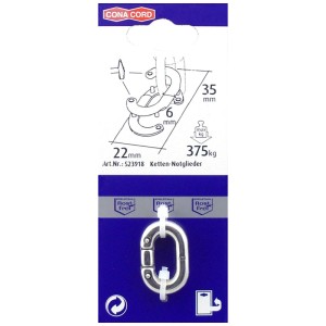 Maglia rapida per catena in acciaio inox, carico max 375 kg, per nautica.