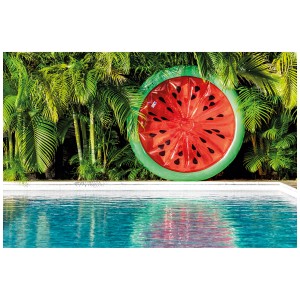 Materassino gonfiabile Intex Watermelon Island, design colorato per il divertimento in piscina.