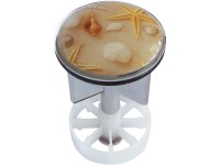 Waschbeckenstöpsel Design Strand Metall 38 mm