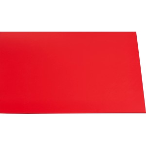 Pannello in plastica Guttagliss Hobbycolor rosso, 50x100cm, ideale per il fai da te.