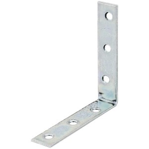 Staffa angolare per sedia in acciaio zincato, 90x19x90mm, per costruzione mobili e hobby, raccordo di collegamento.