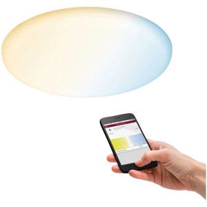 Panneau LED encastrable Paulmann Veluna VariFit Zigbee avec contrôle smartphone.