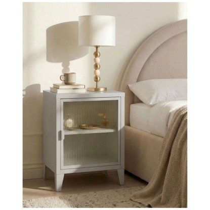 Beliani Armoire de bureau Oreti gris clair 57 x 40 x 30 cm
