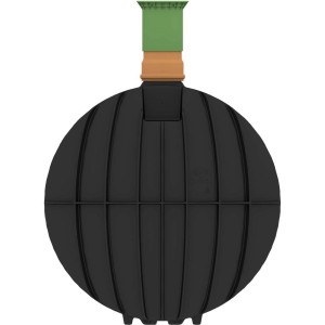 Garantia Sammelgrube Stabilus 3000L, cuve souterraine noire avec dôme vert, homologation DIBT.