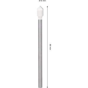 Punta per piastrelle Bosch CYL-9 Soft Ceramic, diametro 6 mm, per forare con precisione la ceramica.