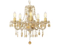 Globo Kronleuchter Marie 5 x E14 Metall Gold